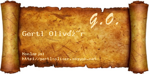 Gertl Olivér névjegykártya